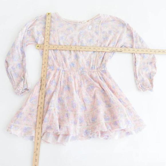 LoveShackFancy Noelle Dress Pink Garden Pink Floral  Mini Dress S - Picture 3 of 16